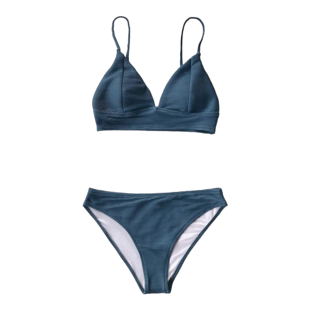 CUPSHE Bikini Triangle Sexy Solid Two Piece Bathing Suit